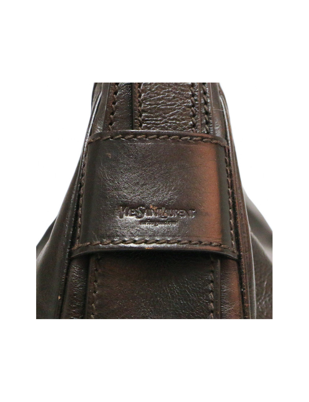 Sac Monbassa YVES SAINT LAURENT cuir marron