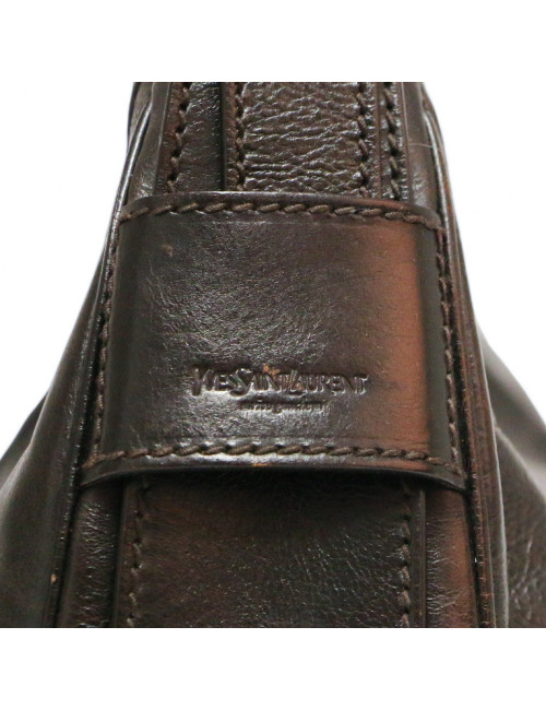 Sac Monbassa YVES SAINT LAURENT cuir marron