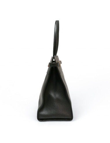 Cabas YVES SAINT LAURENT cuir lisse noir 2