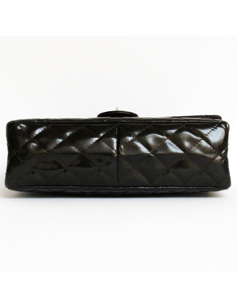 sac 2.55 CHANEL marron verni 