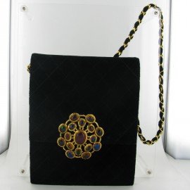 Bag black velvet CHANEL COUTURE