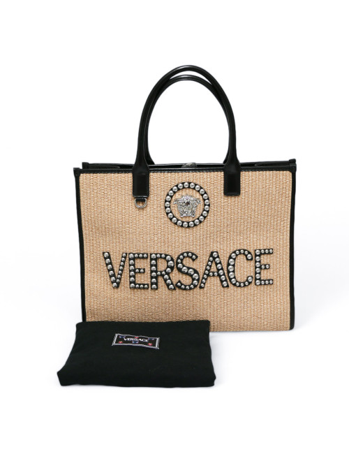 Cabas VERSACE paille la Medusa