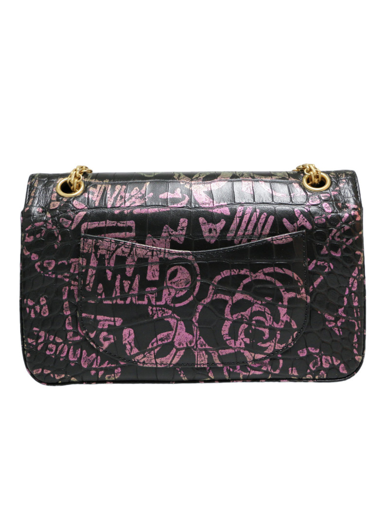 Sac 2.55 CHANEL Paris New-York graffitis réédition façon croco
