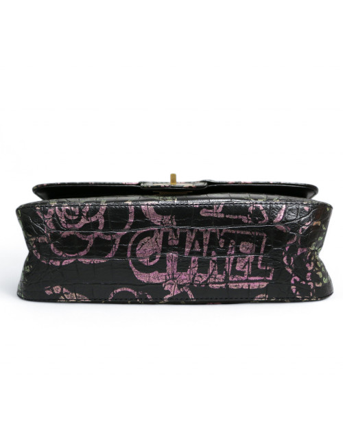 Sac 2.55 CHANEL Paris New-York graffitis réédition façon croco