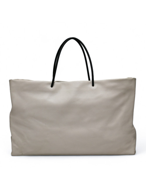 Cabas CHANEL cuir blanc 