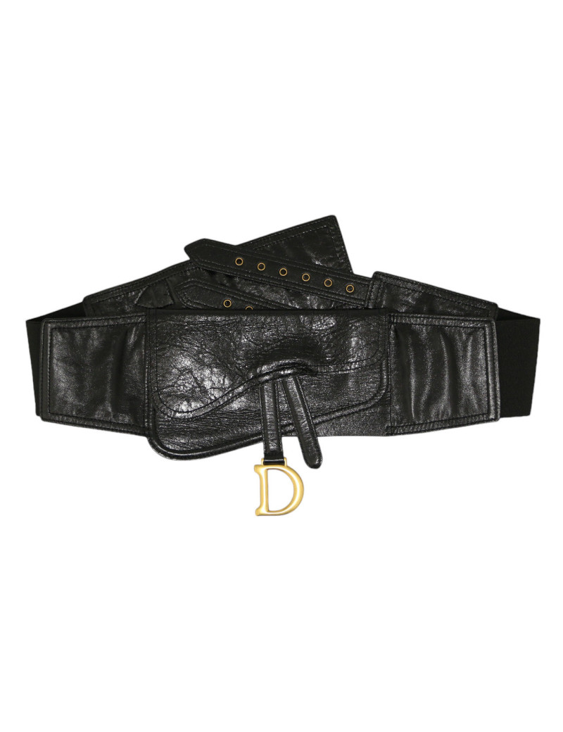 Ceinture DIOR Saddle noire