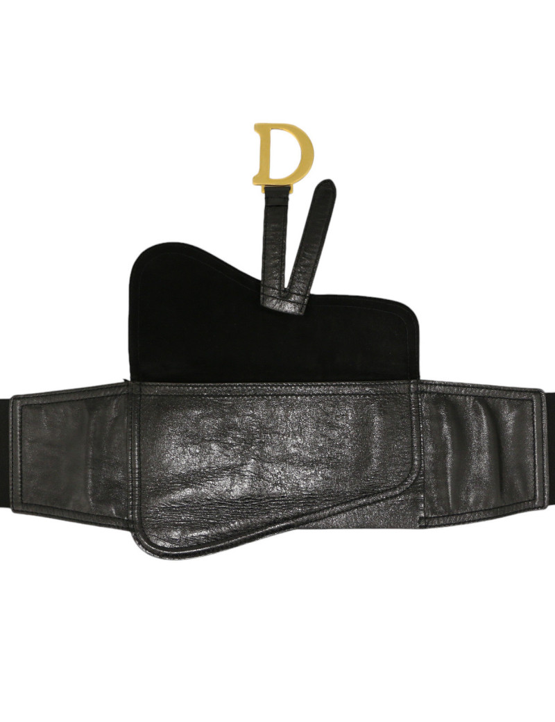 Ceinture DIOR Saddle noire