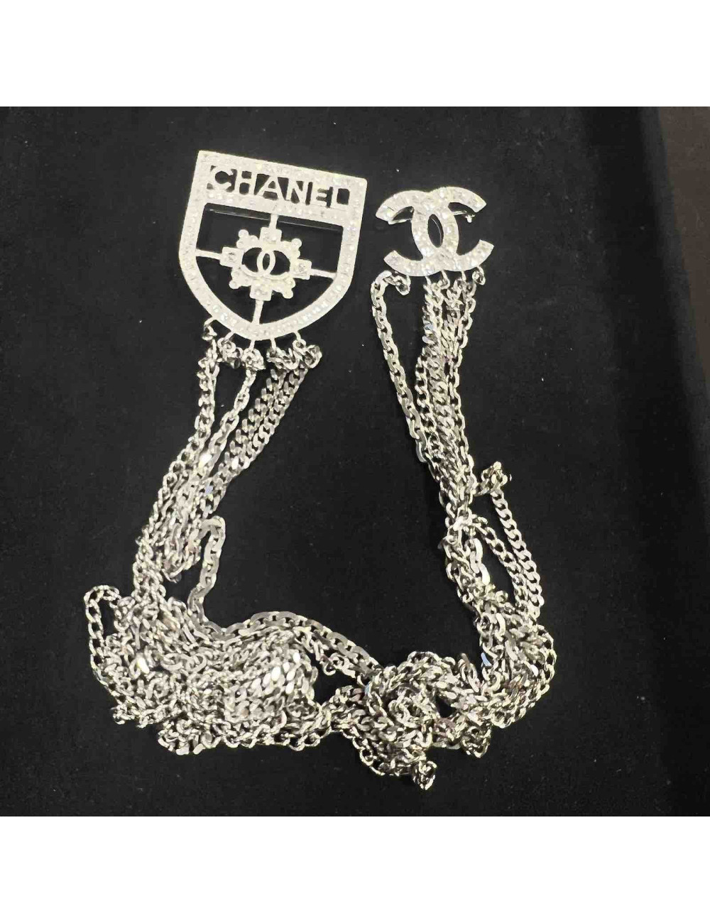 Catelaine CHANEL argent strass