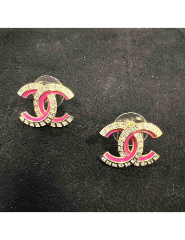 CC clous CHANEL fuschia strass