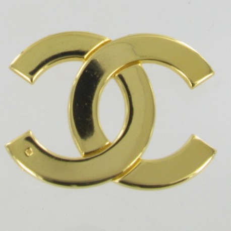 Double Gold CC CHANEL brooch