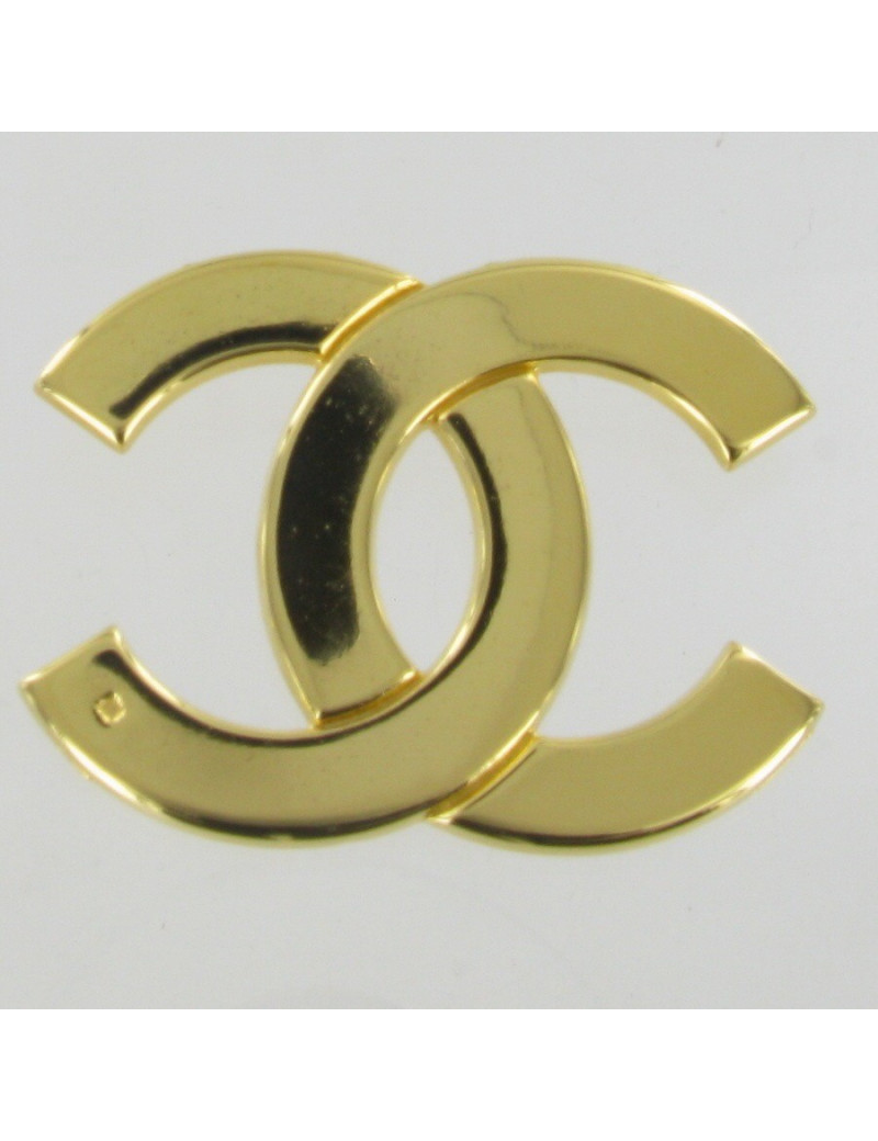 Double Gold CC CHANEL brooch