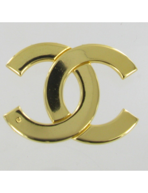Double Gold CC CHANEL brooch