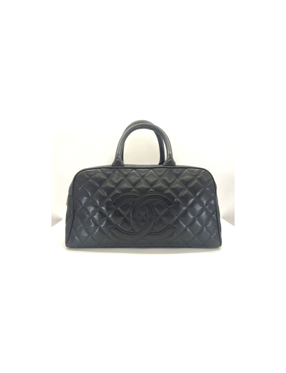 Sac bowling CHANEL cuir caviar