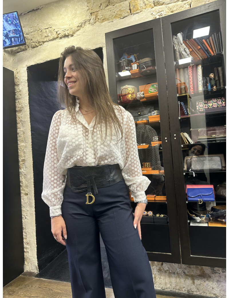 Ceinture DIOR Saddle noire