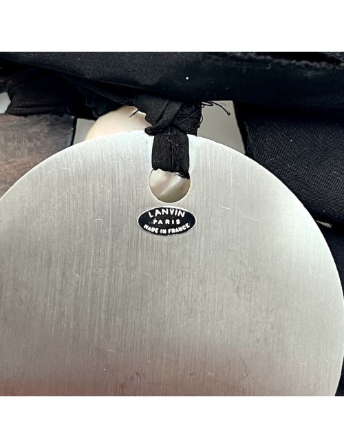 Collier LANVIN en métal et ébène