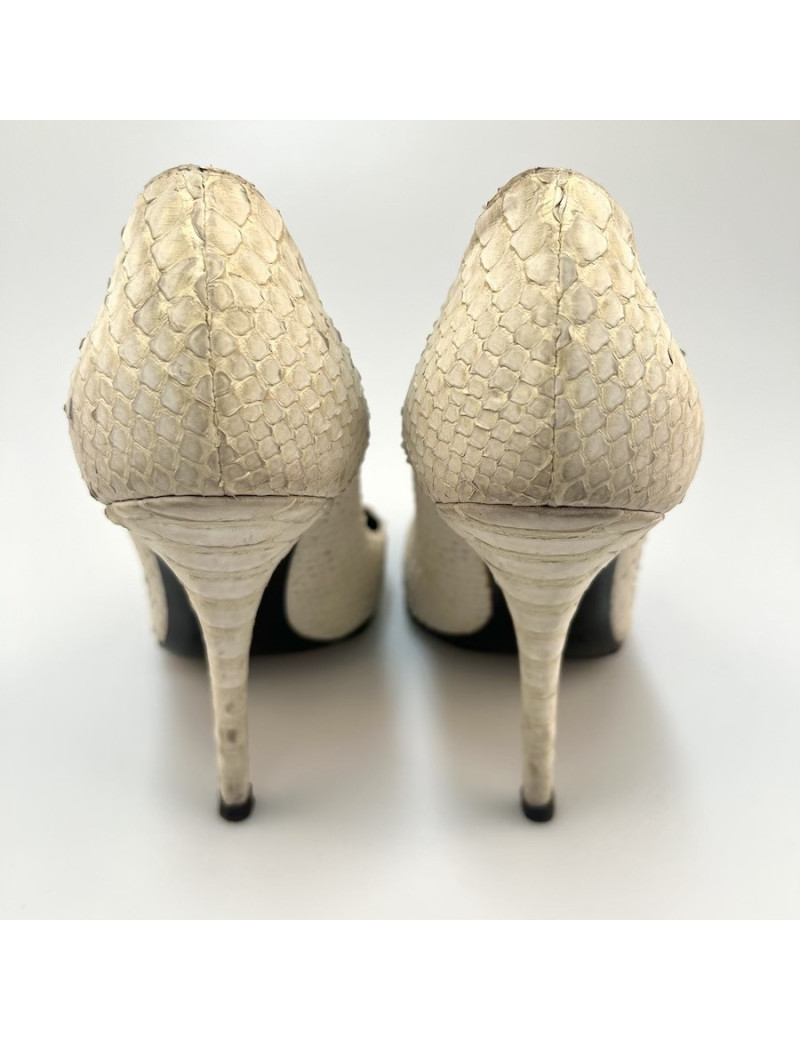 Escarpins en python blanc BALMAIN T38,5