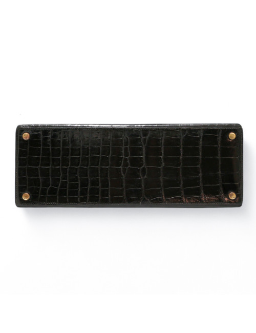 Kelly crocodile Porosus 32 noir