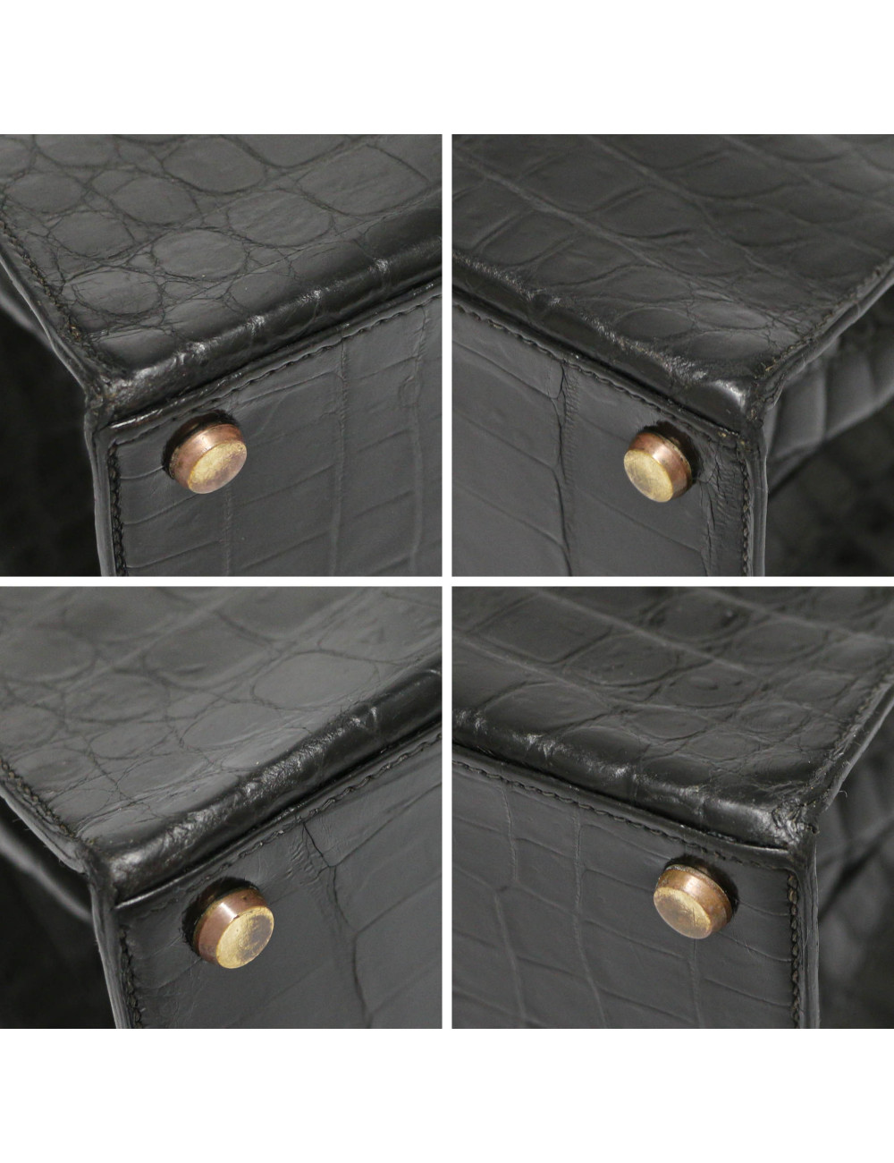 Kelly crocodile Porosus 32 noir