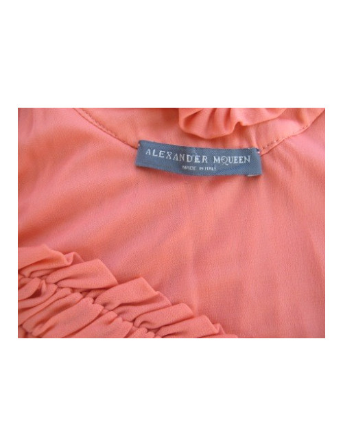 robe ALEXANDER MC QUEEN ROSE corail