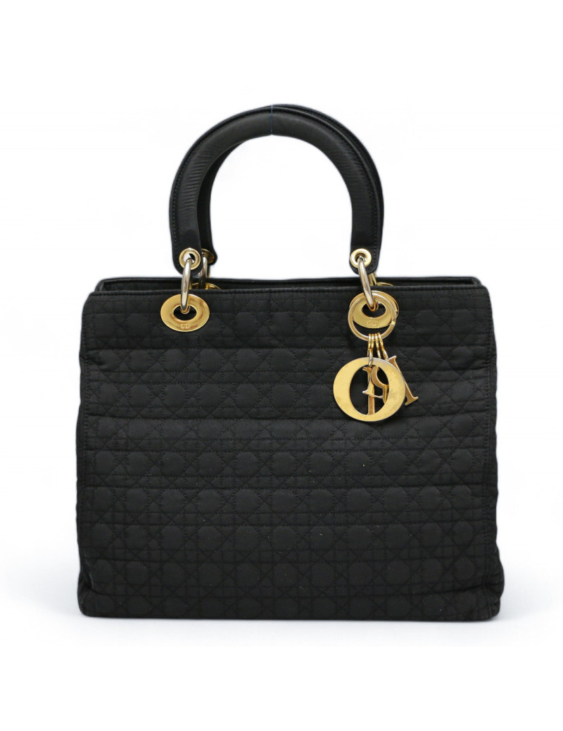 Lady DIOR toile enduite noir