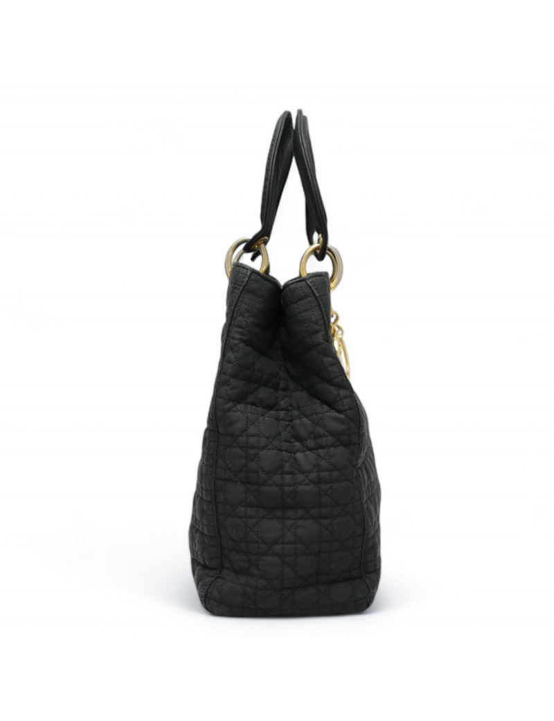 Lady DIOR toile enduite noir