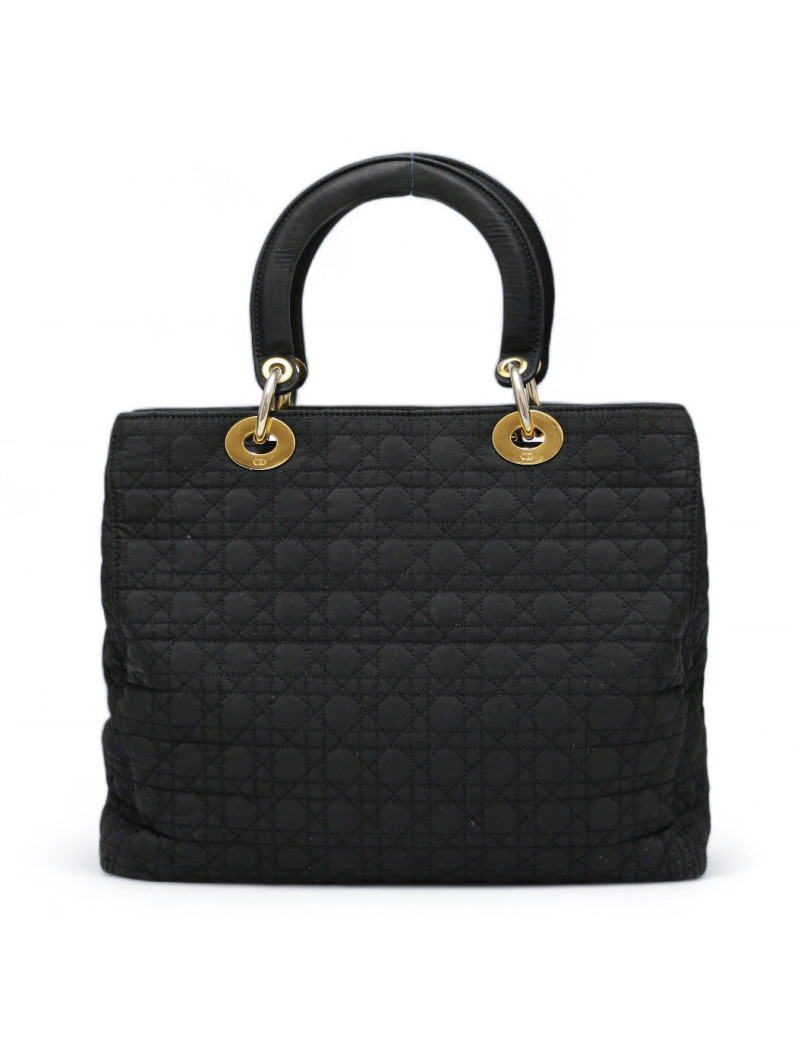 Lady DIOR toile enduite noir