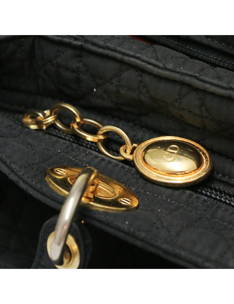 Lady DIOR toile enduite noir