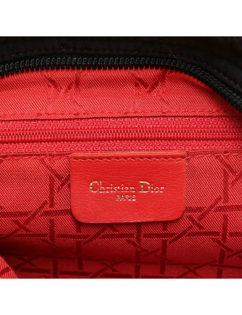 Lady DIOR toile enduite noir