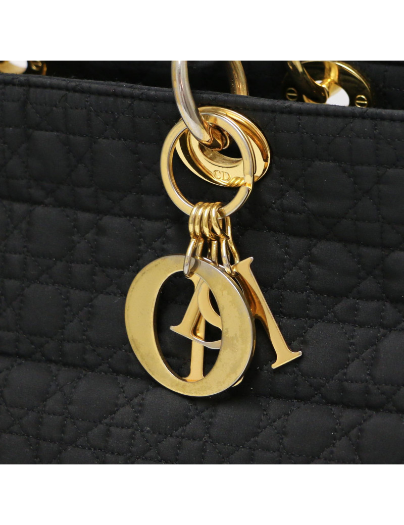 Lady DIOR toile enduite noir