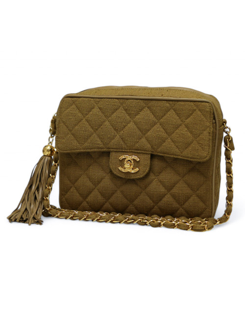 Sac Caméra CHANEL lin  Vintage