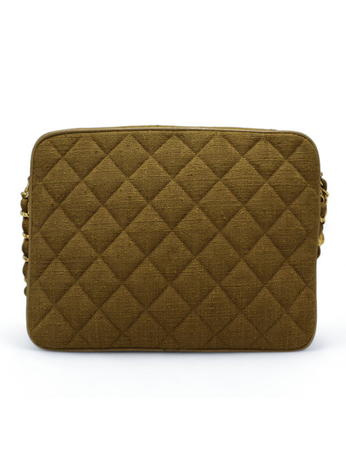 Sac Caméra CHANEL lin  Vintage