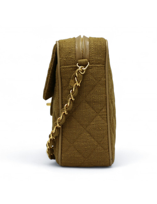 Sac Caméra CHANEL lin  Vintage