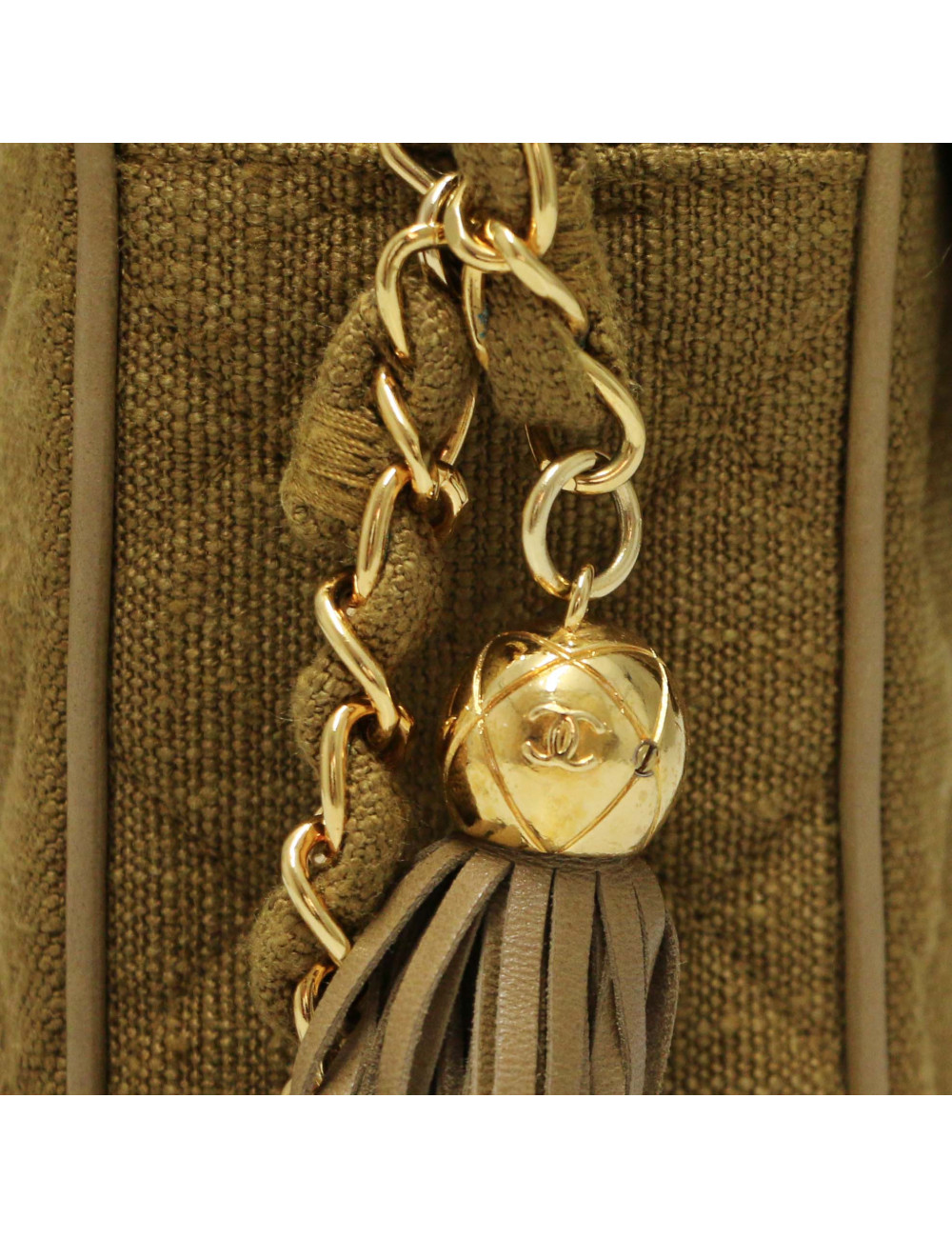 Sac Caméra CHANEL lin  Vintage