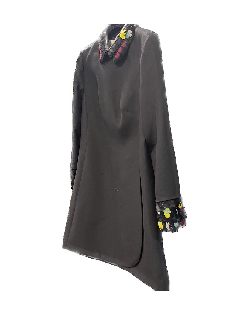 Robe VALENTINO noire plumes amovibles