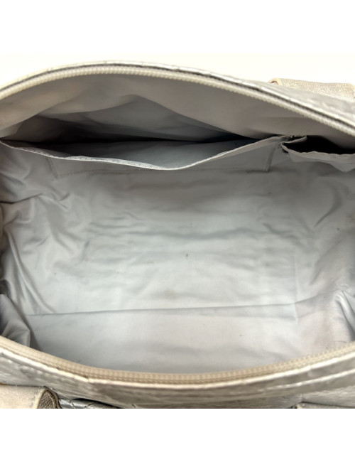 Sac Bowling CHANEL plastique argent