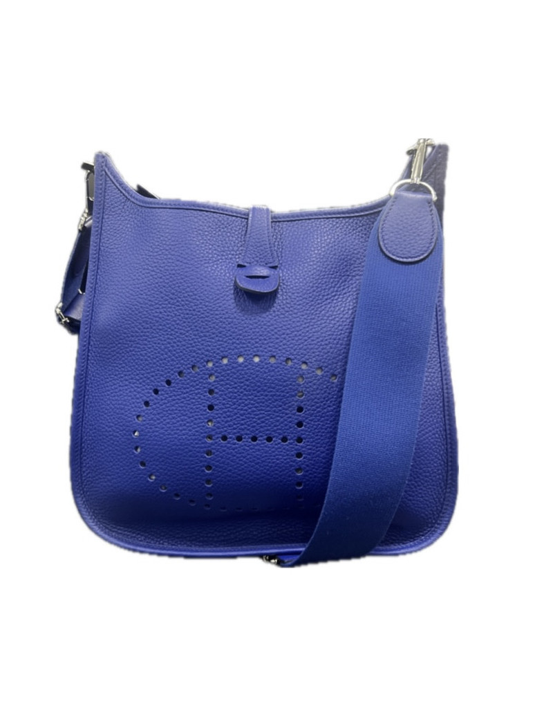 Sac HERMES Evelyne bleu