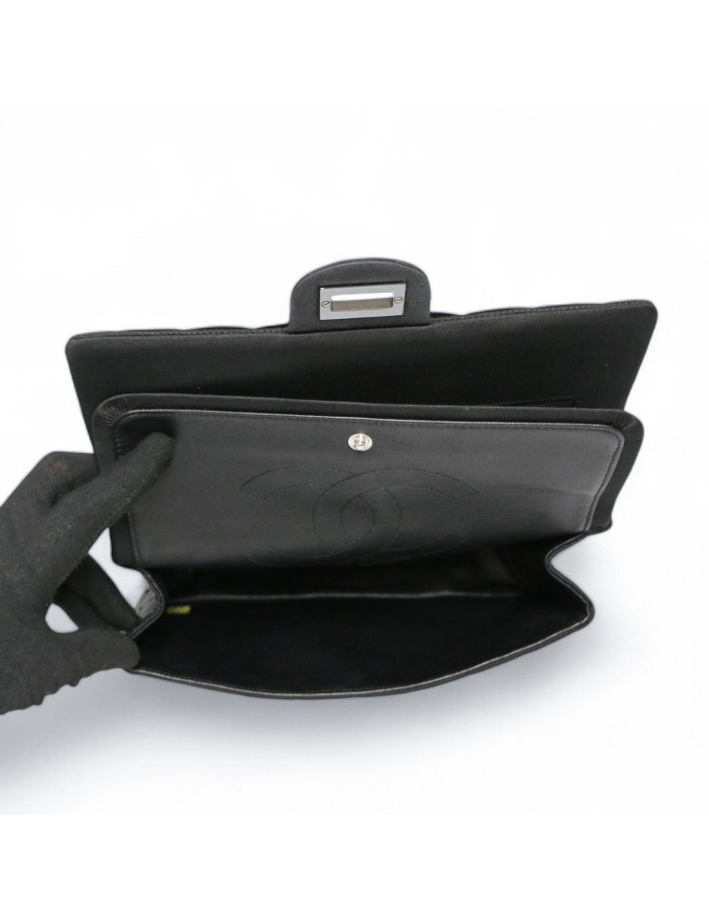 2.55 CHANEL satin noir all black