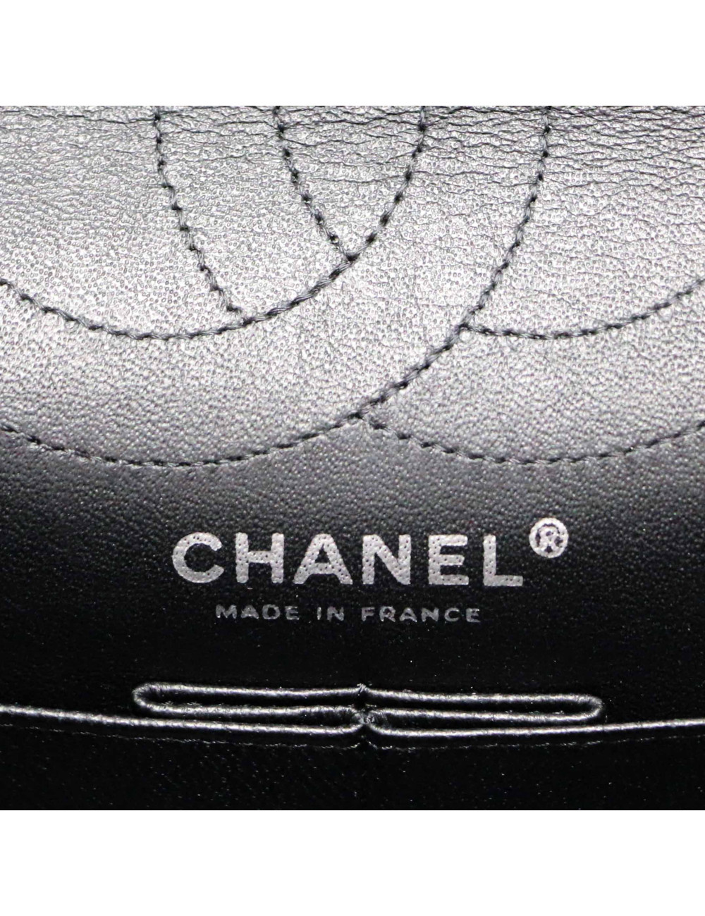 2.55 CHANEL satin noir all black