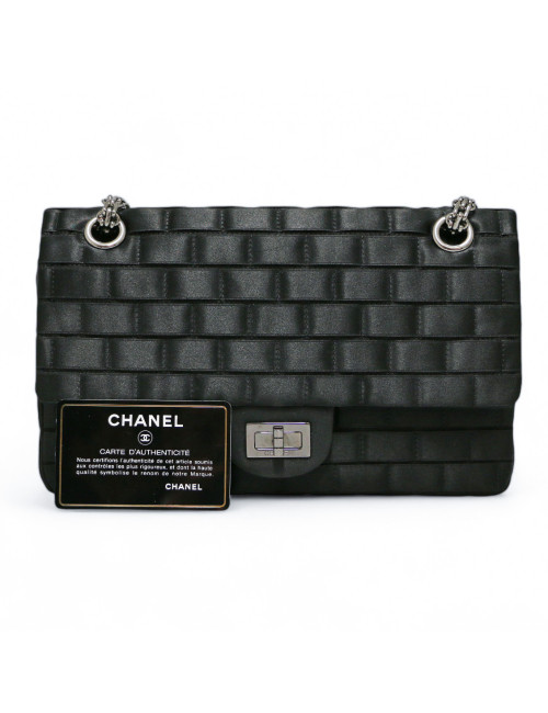 2.55 CHANEL satin noir all black