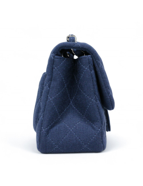 Mini  Timeless CHANEL jersey bleu