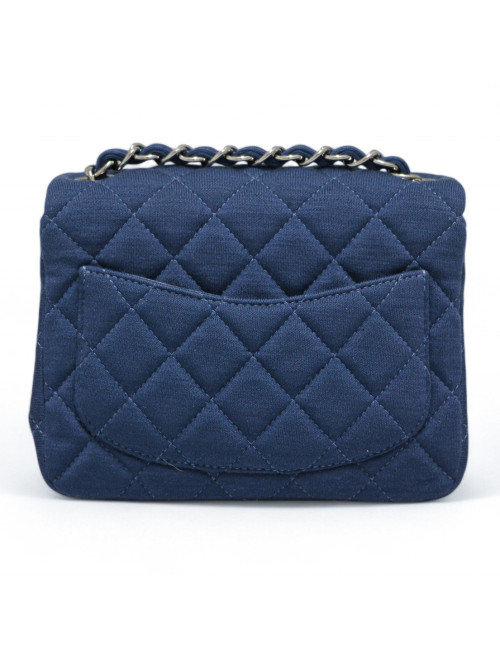 Mini  Timeless CHANEL jersey bleu