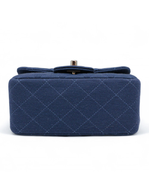 Mini  Timeless CHANEL jersey bleu