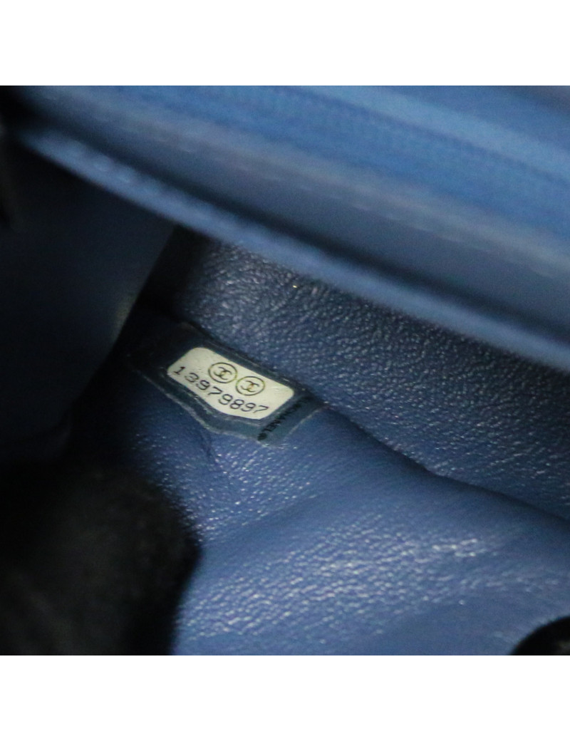 Mini  Timeless CHANEL jersey bleu