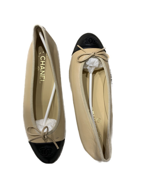 Ballerines CHANEL T 39 bicolores