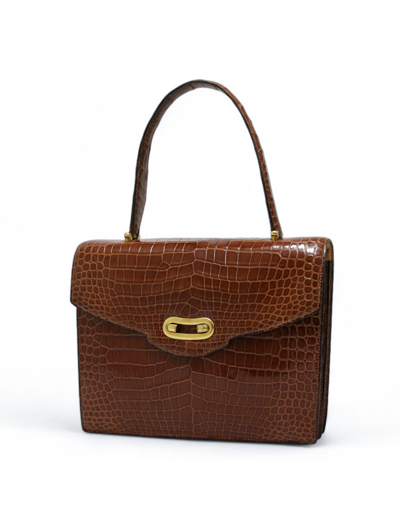 Sac à main Courbet HERMES crocodile Porosus