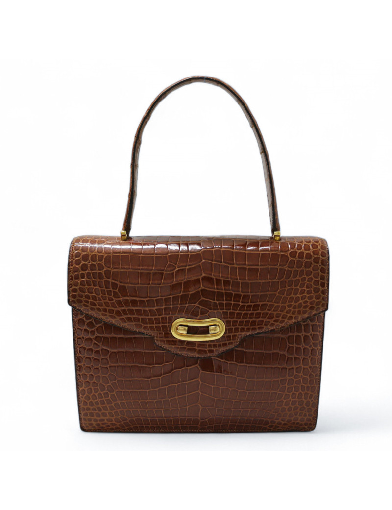 Sac à main Courbet HERMES crocodile Porosus