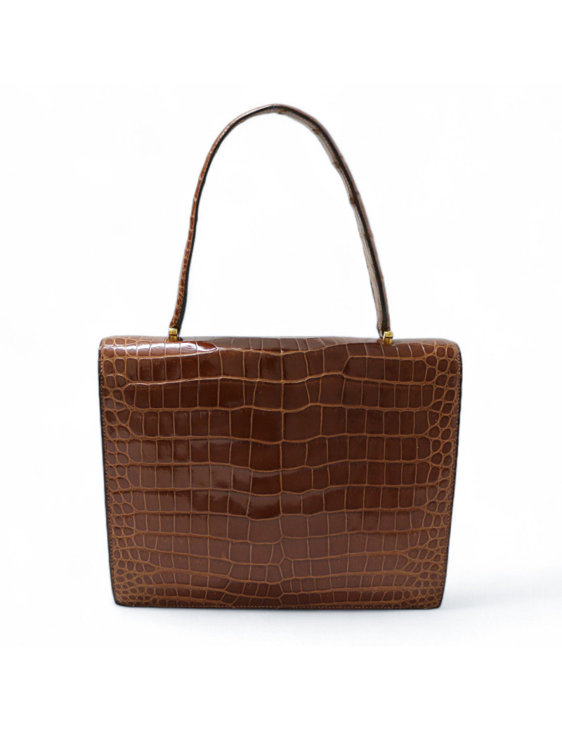 Sac à main Courbet HERMES crocodile Porosus