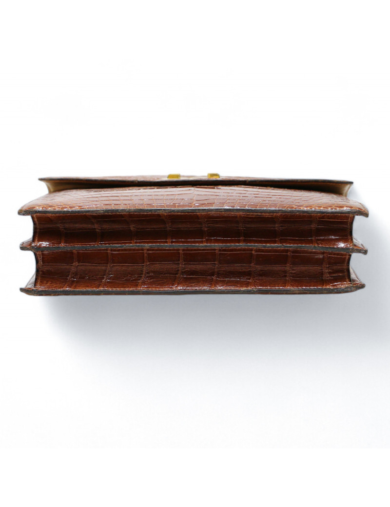 Sac à main Courbet HERMES crocodile Porosus