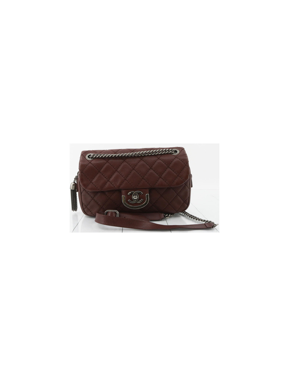 Sac CHANEL Paris Dallas cuir de veau bordeaux