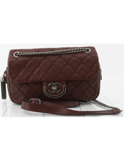 Sac CHANEL Paris Dallas cuir de veau bordeaux